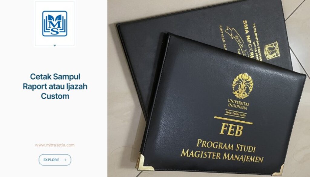Cetak Sampul Raport Ijazah Custom