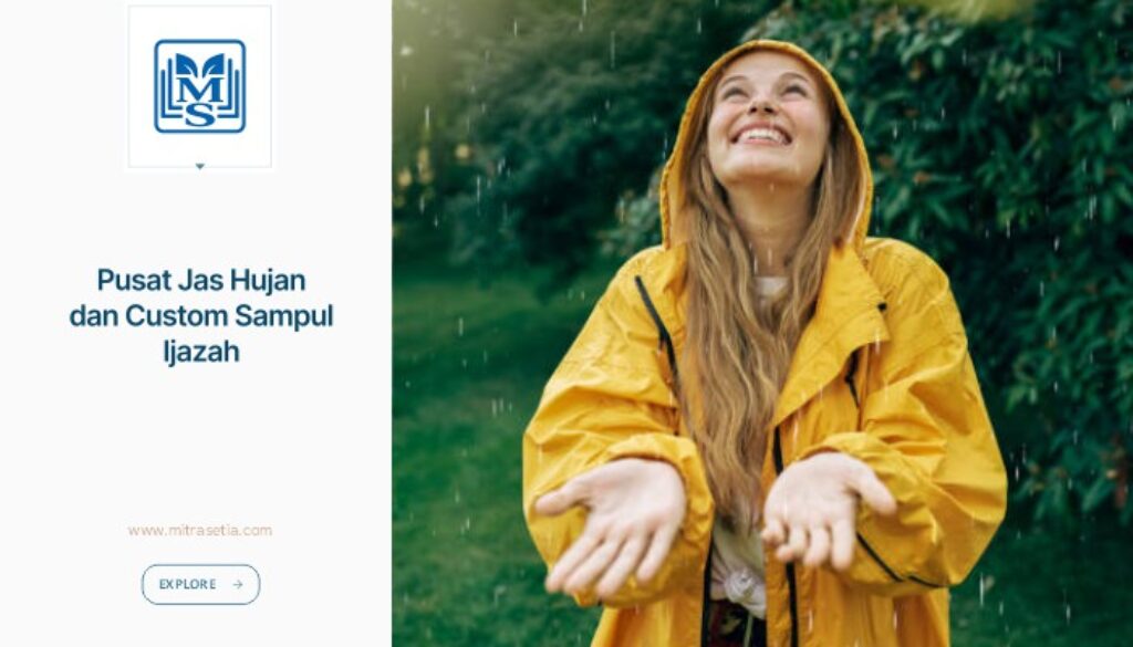 Pusat Jas Hujan dan Custom Sampul Ijazah